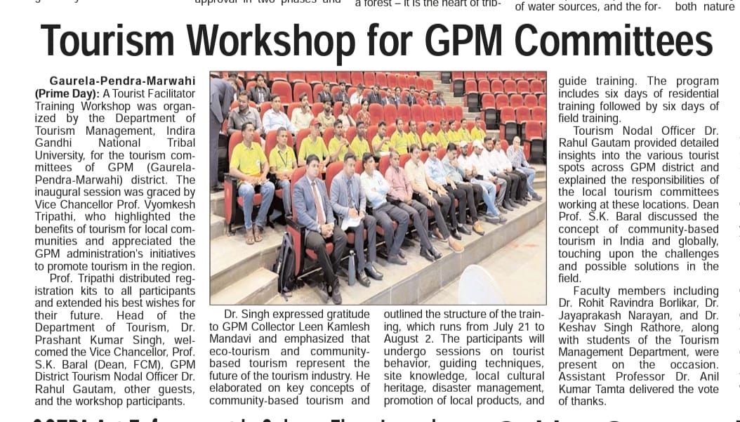 News - Inauguration - Tourist Facilitator Training Workshop for GPM 
