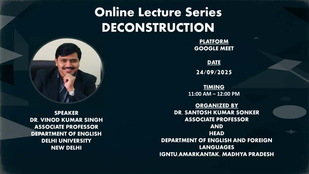Online Lecture by Dr. Vinod Singh, University of Delhi